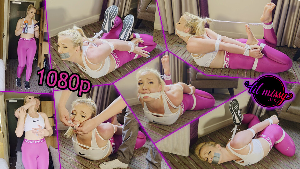 Gym Girl Gets Tied In Uncomfortable Position 1080p
