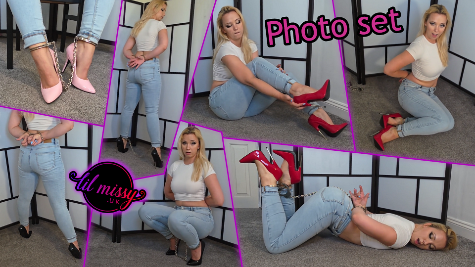 Showing Off My High Heels And Cuffs Photo set