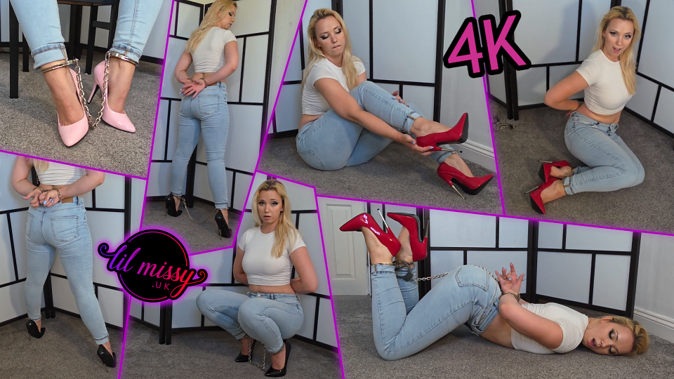 Showing Off My High Heels And Cuffs 4K