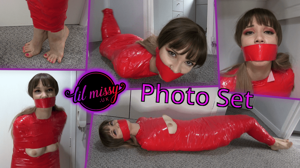 Mummified in red tape and kept in the closet - Photo set
